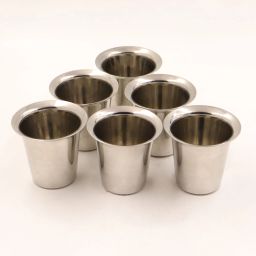 (Pack of 6) Spillbox Stainless Steel Tumblers|Drinkware|Stainless Steel Plain Tumbler Size 0 Glass Set Water/Juice Glass-image-11
