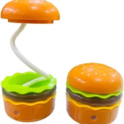 Burger Shape Rechargeable Desk Lamp with Pen Holder & Sharpener for Kids & Adult Table Lamp-image-75