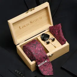 LOUIS STITCH Silk Cufflink & Tie Pin Set-picture-13