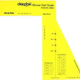 prabhas designs 3 Dart Scale for Blouse Front Measurement 2 nos, Accurately mark and shape darts Drafting Kit image 4