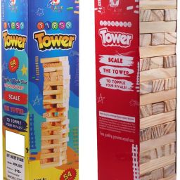 Tipsy Tower Wooden Building Blocks Puzzle 54 Pcs Stacking & Tumbling Game Party & Fun Board Game-image-26