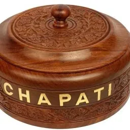 Sheesham Wood Handicraft Casserole Chapati Box Serve Casserole-image-4