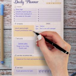 To Do List Undated Daily Planner with 50 Tear-Off 90 GSM Planning Sheets A5 Note Pad | Perfect Checklist for Daily Tasks Schedule for Office, Home & School | 50 Pages-image-2