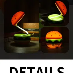 zyamalox Burger Shaped study lamp Fun table lamp , lamp light this table lamp for study Study Lamp image 5