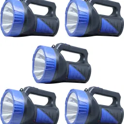 Led Search Light |Dual Mode|Long Range|150 W with Charging Plug|Pack of 5 Torch-17