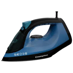 Crompton FabrimaX Plus 1250 Watts 200ml Steam Iron (6 Fabric Settings, Black and Blue)-image-6