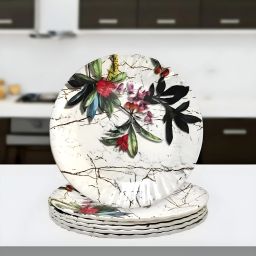 Upgrade Your Kitchen with our Floral Half Plate Perfect for Kitchen and Dining Half Plate-image-19