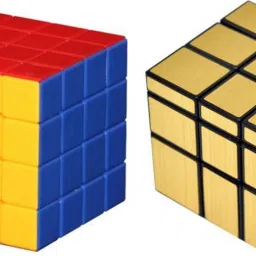 Golden Mirror & Stickerless 4x4x4 Speed Cube - Combo-0