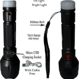 akr Home Emergency Torch Light Rechargeable with Back Light Lamp Long Range Power 8 hrs Torch Emergency Light image 4