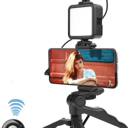 ANY KART Professional Mobile Vlogging Kit with Microphone Tripod Stand Tripod Kit, Monopod Kit-41