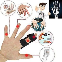 goodshealthshop Neoprene Pain Relief Trigger Finger Fix Splint Straightening Fracture Finger Corrector Brace Sprain Dislocation Fracture Finger Splint Concealer Support, One Size image 4
