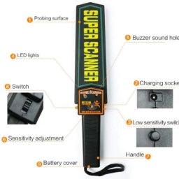 GoodsBazaar Metal Detector Wand,Security Wand,Portable Adjustable Sound & Vibration, Detects Advanced Metal Detector image 2