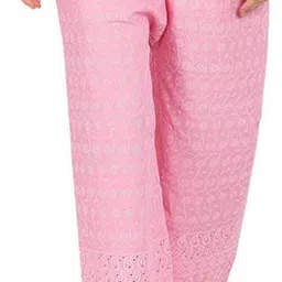 tnq Women Regular Fit Pink Pure Cotton Trousers-picture-12