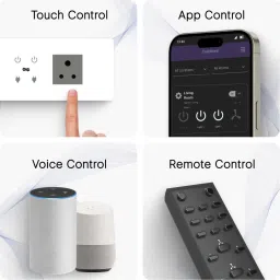 iotics Smart Touch Switch for 2 Light & 2 Plug, Remote, Mobile App, Alexa & Google Home Smart Switch image 2