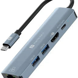 Portronics Mport 51 5-In-1 Type C, RJ 45 Port, 5GBPS Data Transfer, HDMI Port USB Hub-image-11