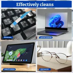 Klenzmo Screen and Lens cleaner with microfiber cloth and Brush for Computers, Mobiles, Laptops image 3