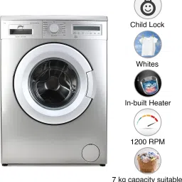 godrej 7 kg Fully Automatic Front Load with In-built Heater Silver image 3