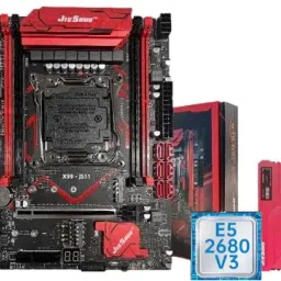 JieShuo x99 with e5 2680 v3 LGA 2011-v3Socket Mini-ATX Intel X99 Chipset DDR4 Motherboard for Desktop-71