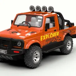 Explorer Adventure 4x4 all Terrain Tires with stepney Pull Back Action Toy-20