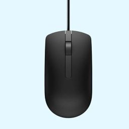 MI General Trades Dell Optical Mouse Wired Ambidextrous Optical Gaming Mouse-24