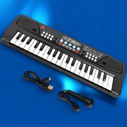 H432(37 Keys )Piano Toy with Microphone, USB Power Cable & Sound Recording Best Birthday Gift for Boys and Girls Musical Instruments Analog Portable Keyboard-11