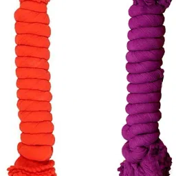 Cotton Blend Solid Orange, Purple Men Dupatta-12