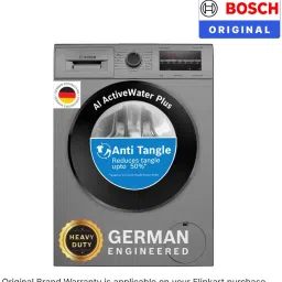 bosch 8 Kg with Steam Fully Automatic Front Load with In-built Heater Grey image 2