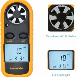 thermomate Anemometer ,wind thermometer ,extra large LCD screen Digital Anemometer image 2