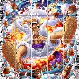 Luffy One Piece anime manga wall poster for bedroom Fine Art Print-image-1