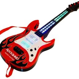 Musical Guitar Toy for Kids, Learning to Play, Battery Operated Music and Lights-12