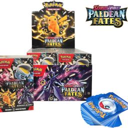 Pokemon cards 12 pack 96 paldean fates cards real rare high hp box set deck-26