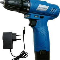 HYPERMAX Machine with 12V Li-ion Rechargeable Battery 1500 mAh LED Light |10mm Keyless Chuck | Spirit Level Indicator | Reverse Forward Switch Cordless Drill-12