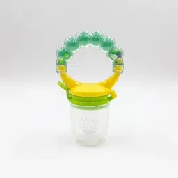 2-in-1 Baby Fruit Feeder with Rattle Toy | Soothing Teether & Fruit Nibbler - silicone-image-8