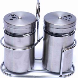 Salt & Pepper Set Glass, Stainless Steel-24