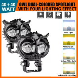 Owl Design Dual Color Led Fog Light Led Auxiliary Spot Led Lights Fog Lamp Motorbike LED (12 V, 40 W)-22