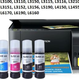 canoff INK FOR EPSON L3110,L3100,L3101,L3115,L3116,L3150,L3151,L3152,L3156,L4150,L4160 Black + Tri Color Combo Pack Ink Bottle-image-54