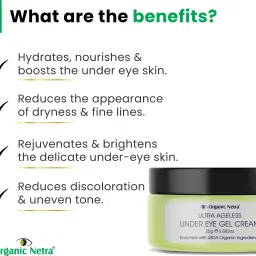 organic netra Under Eye Cream Reduce Dryness & fine lines,dry & normal skin image 4