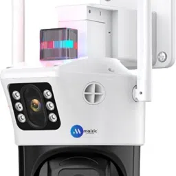 Maizic Smarthome SuperCams 6MP FHD WiFi Dual Lens/Dual Screen CCTV With Bullet+360° PTZ Control Security Camera-25