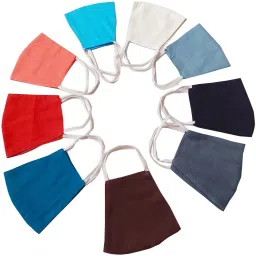 100% Pure Cotton Cloth Soft & Skin Friendly Mouth Nose Cover Face Mask Double Layer High Premium Quality Cloth Mask (Washable & Reusable) -9 Mask 22-Cotton Reusable, Washable Cloth Mask-96
