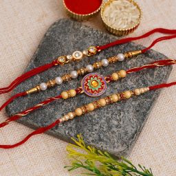 Designer RK_13 Assorted Chawal Roli Pack, RakhiSet-25