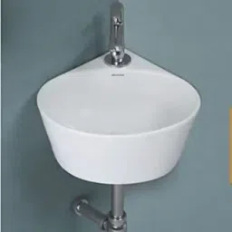 Sumra G Wash Basin Fabula Corner Wall Hung Basin Hand Wash Basin For Bathroom Kitchen. Corner Basin-picture-19