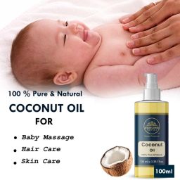 100% Pure & Natural Coconut Oil For Baby Hair, Ski Care & Body Massage Oil-image-33