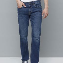 Flying Machine Men Blue Bootcut Heavy Fade Stretchable Jeans-image-96