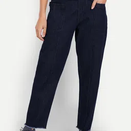 AngelFab Women Jean Straight Fit High-Rise Light Fade Cotton Jeans-picture-40