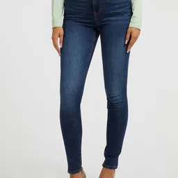 GUESS Women Skinny Fit Light Fade High-Rise Stretchable Jeans-image-72