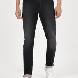 Lee Men Grey Bruce Skinny Fit Cotton Low Distress Heavy Fade Jeans-image-44
