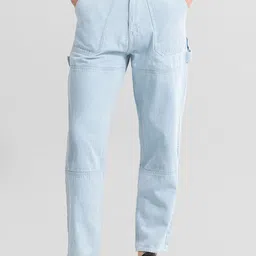 Snitch Men Smart Relaxed Fit Low Distress Heavy Fade Cotton Stretchable Jeans-image-90