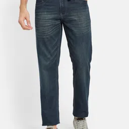 Octave Men Mid-Rise Clean Look Light Fade Whiskers & Chevrons Cotton Jeans-image-91