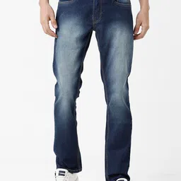 WROGN Men Blue Solid Regular Fit Mid-Rise Jeans-image-4