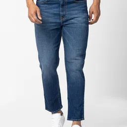 SPYKAR Men Relaxed Fit Low Distress Light Fade Stretchable Cotton Jeans-image-79